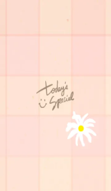 [LINE着せ替え] チェック柄 マーガレット9の画像1