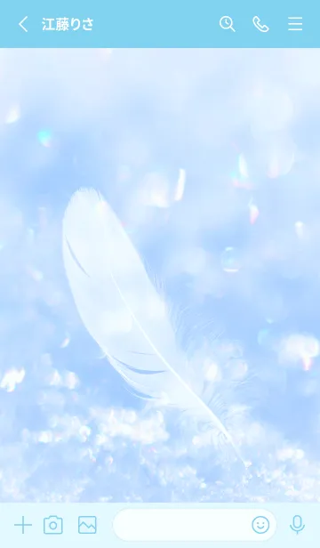 [LINE着せ替え] Real Snow Bokeh #Swan Feather 8-7の画像2