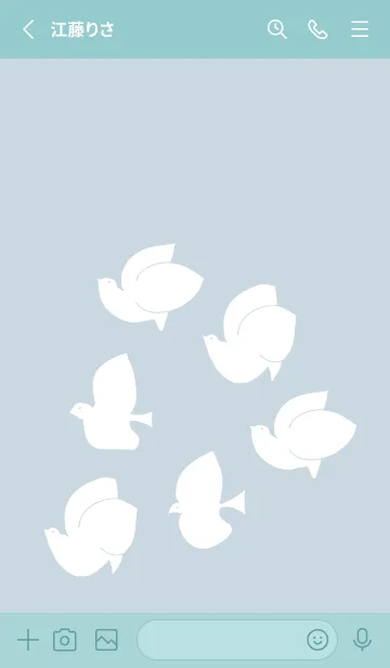 [LINE着せ替え] 白い鳥 6羽の画像2