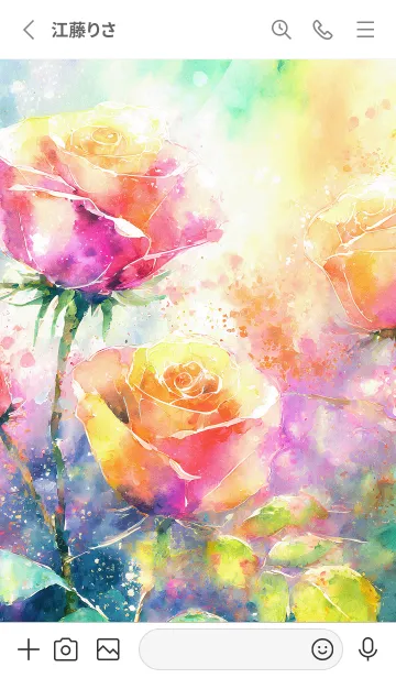 [LINE着せ替え] 薔薇(バラ)の花の着せかえ(R2224)の画像2