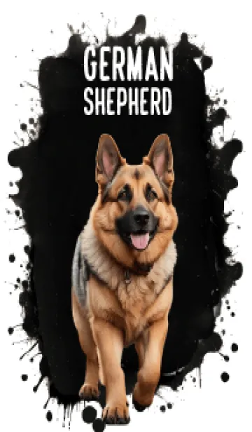 [LINE着せ替え] Cute German Shepherd Cool Theme (JP)の画像1