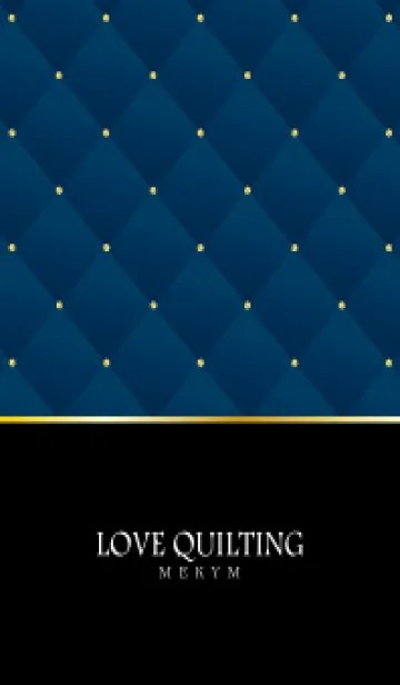 [LINE着せ替え] LOVE QUILTING -chic cobalt blue-の画像1