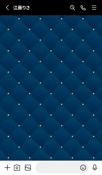 [LINE着せ替え] LOVE QUILTING -chic cobalt blue-の画像2