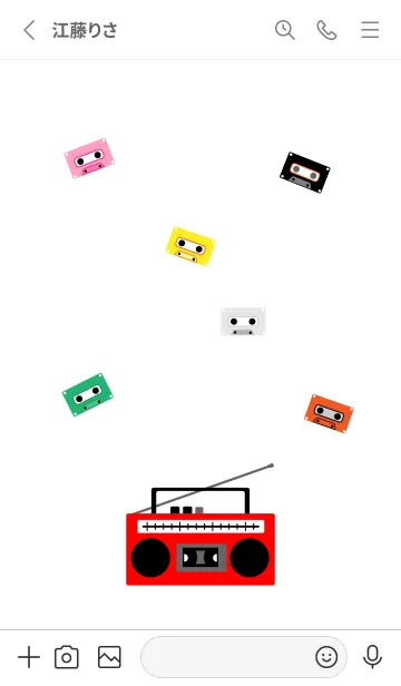 [LINE着せ替え] ラジカセ 白の画像2