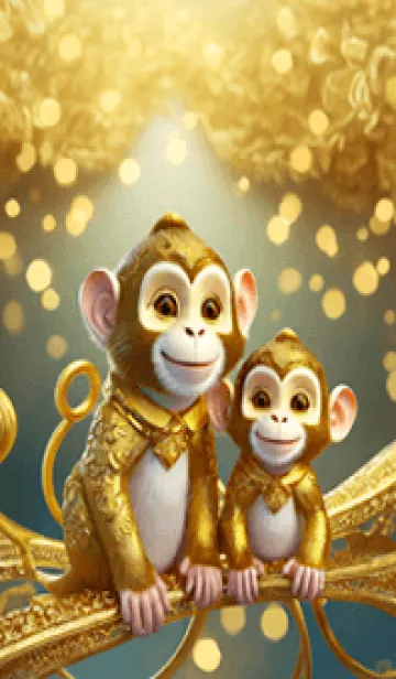 [LINE着せ替え] Lucky monkey02_JPの画像1