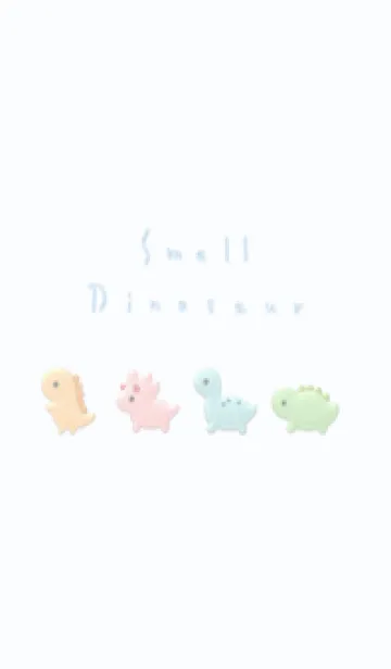 [LINE着せ替え] 小さな恐竜(ぷっくり)/ ブルーホワイトの画像1