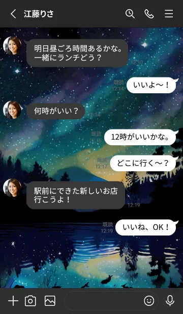 [LINE着せ替え] 穏やかな夜景の着せかえ/290の画像3