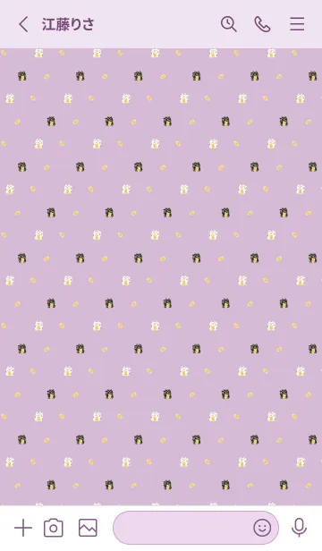 [LINE着せ替え] 幸せの招き猫 薄い紫の画像2