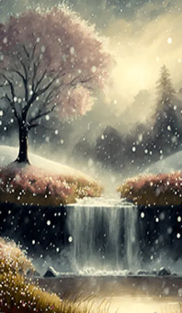 [LINE着せ替え] 優美な冬の風景の着せかえ(Winter-2238)の画像1