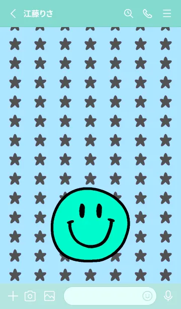 [LINE着せ替え] 手書き スタースマイル 83の画像2