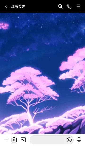 [LINE着せ替え] 冬のサクラ #BYUB07。の画像2