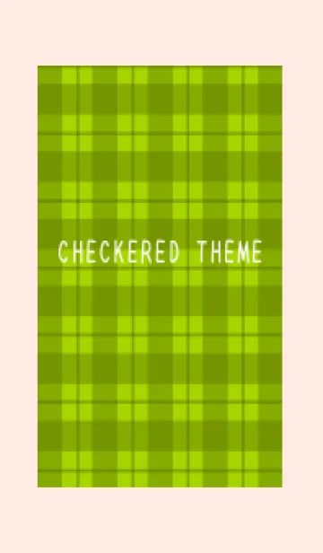 [LINE着せ替え] 黄緑チェックの着せかえ/ライトピンクの画像1