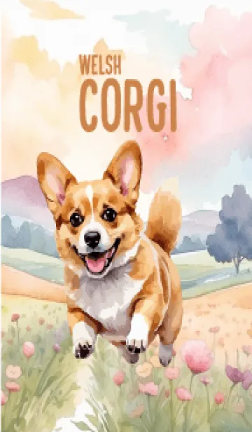 [LINE着せ替え] Welsh corgi In Flower Theme3 (JP)の画像1