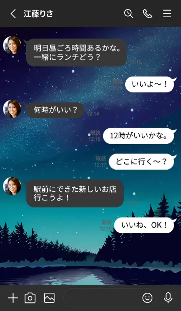 [LINE着せ替え] 穏やかな夜景の着せかえ/310の画像3