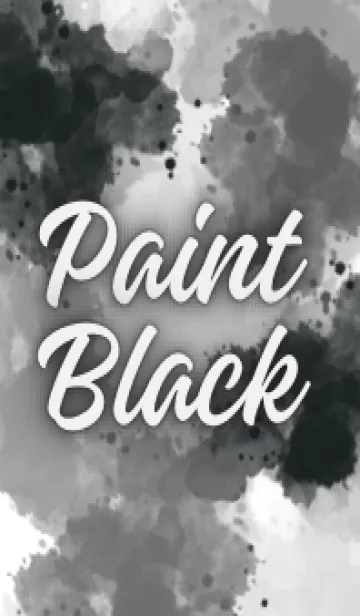 [LINE着せ替え] Paint Black (塗料柄)黒色シンプルデザインの画像1