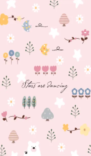 [LINE着せ替え] pink空を舞う星10_1の画像1