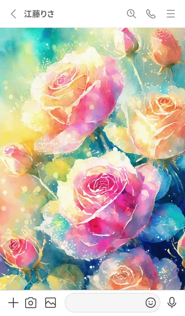 [LINE着せ替え] 薔薇(バラ)の花の着せかえ(R2256)の画像2