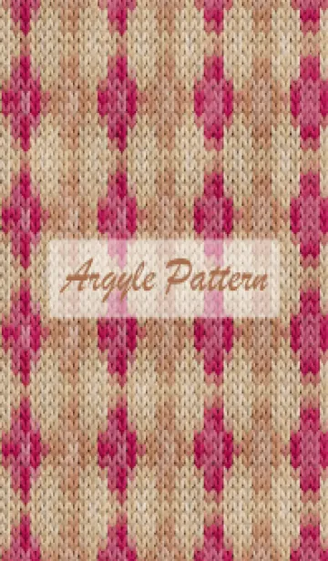 [LINE着せ替え] argyle pattern embroidery 106の画像1