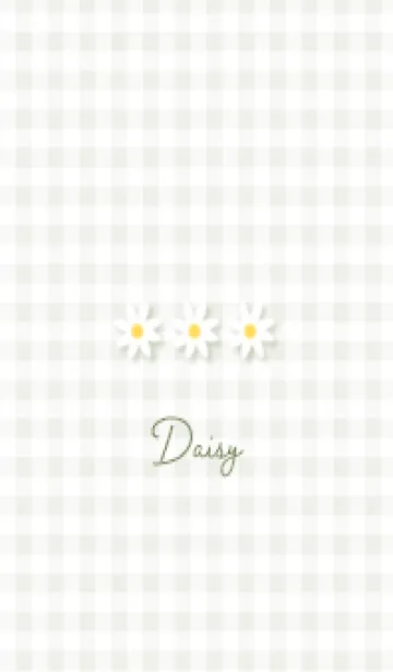 [LINE着せ替え] greenデイジーとチェック07_1の画像1