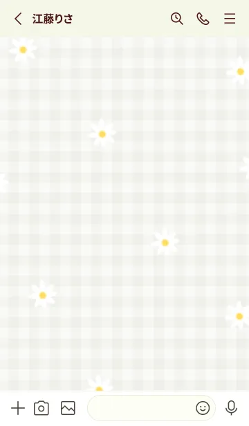 [LINE着せ替え] greenデイジーとチェック07_1の画像2