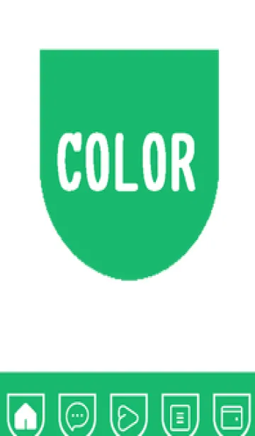[LINE着せ替え] green color W92の画像1
