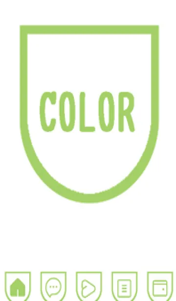 [LINE着せ替え] green color W94の画像1