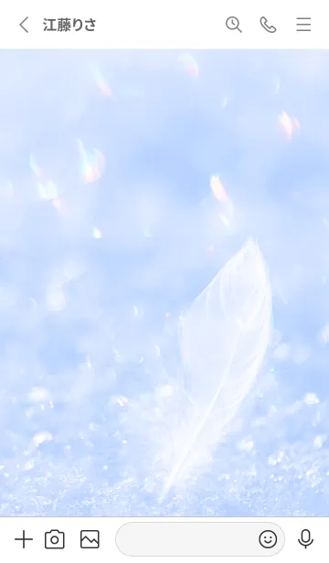 [LINE着せ替え] Real Snow Bokeh #Swan Feather 1-8の画像2