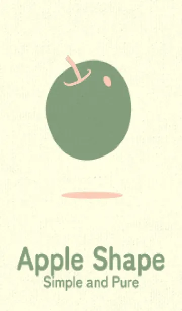 [LINE着せ替え] りんご型のきせかえ ベージュホワイトの画像1