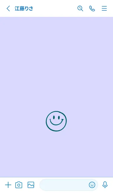 [LINE着せ替え] シンプル ミニ スマイル 109の画像2