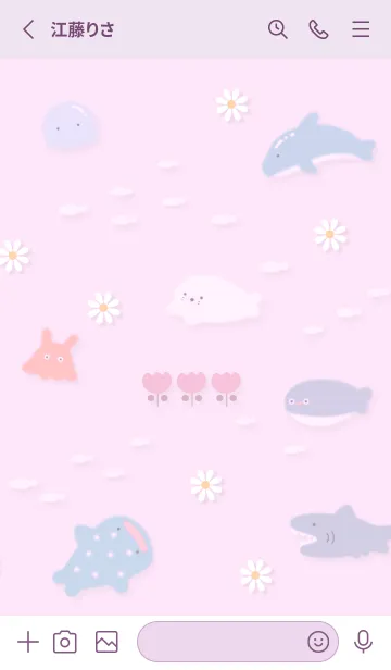 [LINE着せ替え] pinkpurple春を待つ海11_1の画像2