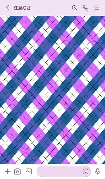 [LINE着せ替え] アーガイル チェック 62の画像2