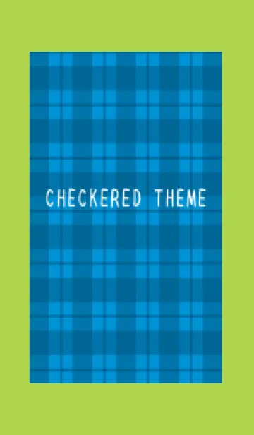 [LINE着せ替え] 青チェックの着せかえ/レッド/グリーンの画像1