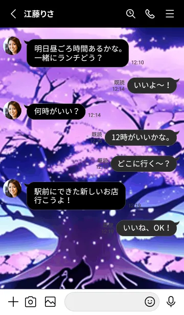 [LINE着せ替え] 冬のサクラ #BaAHL011。の画像3