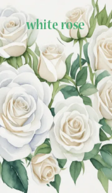 [LINE着せ替え] many white roses (JP)の画像1