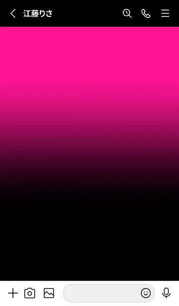 [LINE着せ替え] Black & Deep Pink Theme V.7 (JP)の画像2