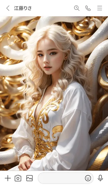 [LINE着せ替え] 最高最強金運風水 白蛇と黄金 幸運の04の画像2