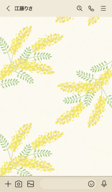 [LINE着せ替え] ミモザ シンプル29の画像2