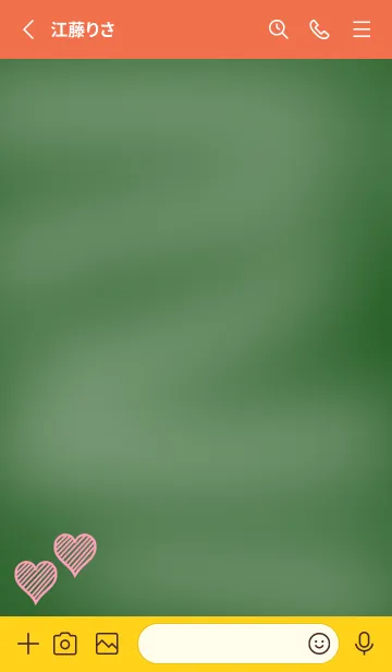 [LINE着せ替え] 幸運ハートの黒板/アプリコットカラーの画像2