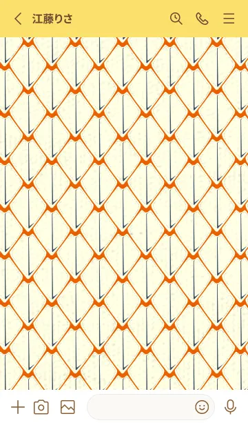 [LINE着せ替え] シンプルな龍鱗 朱色の画像2