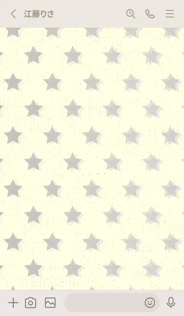 [LINE着せ替え] 星のドッドきせかえ 銀鼠の画像2