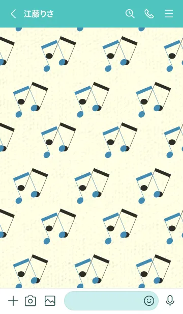 [LINE着せ替え] 2連符柄  ブルーシェルの画像2