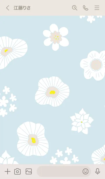 [LINE着せ替え] 白い花と小花4の画像2