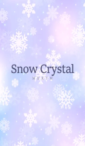 [LINE着せ替え] SnowCrystal-PURPLE 21の画像1