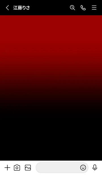 [LINE着せ替え] Black & Deep Red Theme V.7 (JP)の画像2