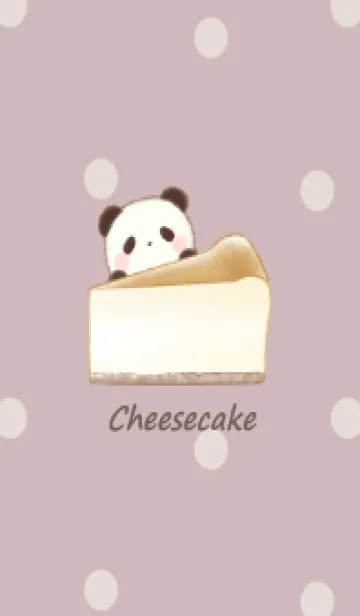 [LINE着せ替え] チーズケーキとパンダ -ピンク- ドットの画像1