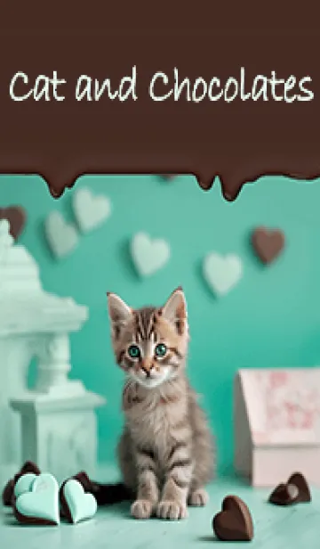 [LINE着せ替え] 猫とチョコレート♡mintの画像1