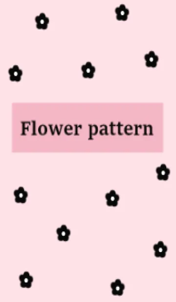 [LINE着せ替え] flower pattern_pinkblackの画像1