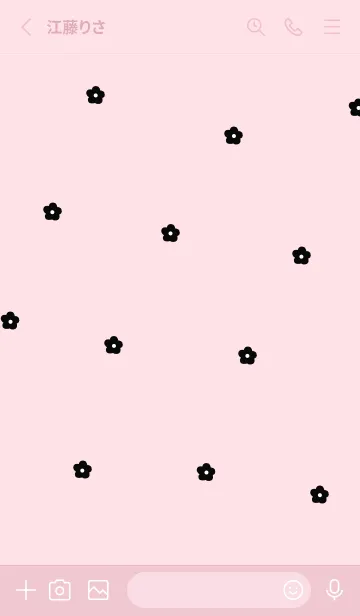 [LINE着せ替え] flower pattern_pinkblackの画像2