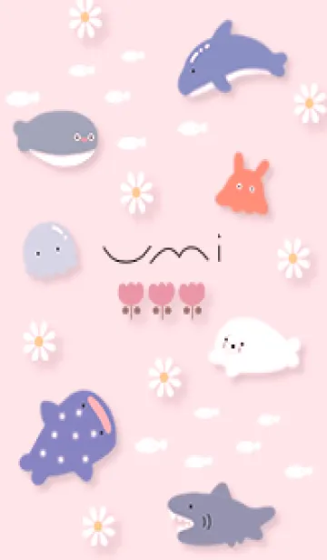 [LINE着せ替え] pink春を待つ海10_1の画像1