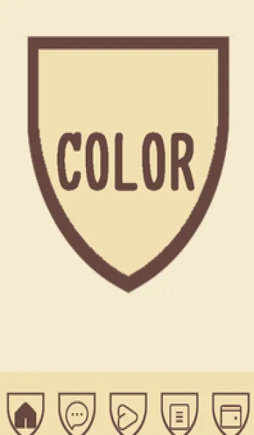 [LINE着せ替え] beige color X50の画像1